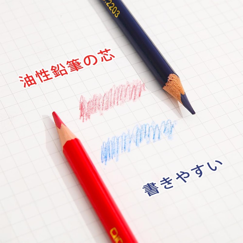 Juufly Red and Blue Pencils for Elementary School Students, Triangular