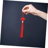 Ciieeo 5pcs Red Chinese Knot Tassel Pendant Car Hanging Decoration