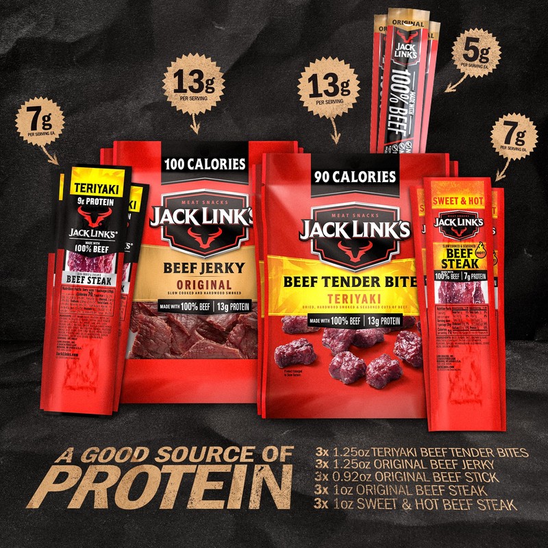 Jack Link's Beef Jerky Variety Pack Gift Basket - 15