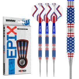 WINMAU Darts Epix 24g 90% Professional Tungsten Darts Set with Steel Tip with Dart Flights and Dart Shafts