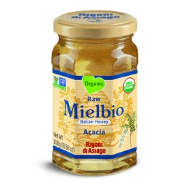 Rigoni di Asiago Mielbio Italian Raw Honey, Acacia, 10.58 Ounce, (Pack of 1)