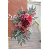 rongflower Red Artificial Wedding Arch Flowers Swag Set of 2