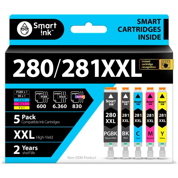 Smart Ink Compatible Ink Cartridges Replacement for Canon 281 280