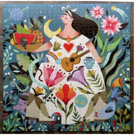 eeBoo: Piece and Love Mother Earth 1000 Piece Square Adult Jigsaw Puzzle, Puzzle for Adults and Families, Glossy, Sturdy Pieces and Minimal Puzzle Dust