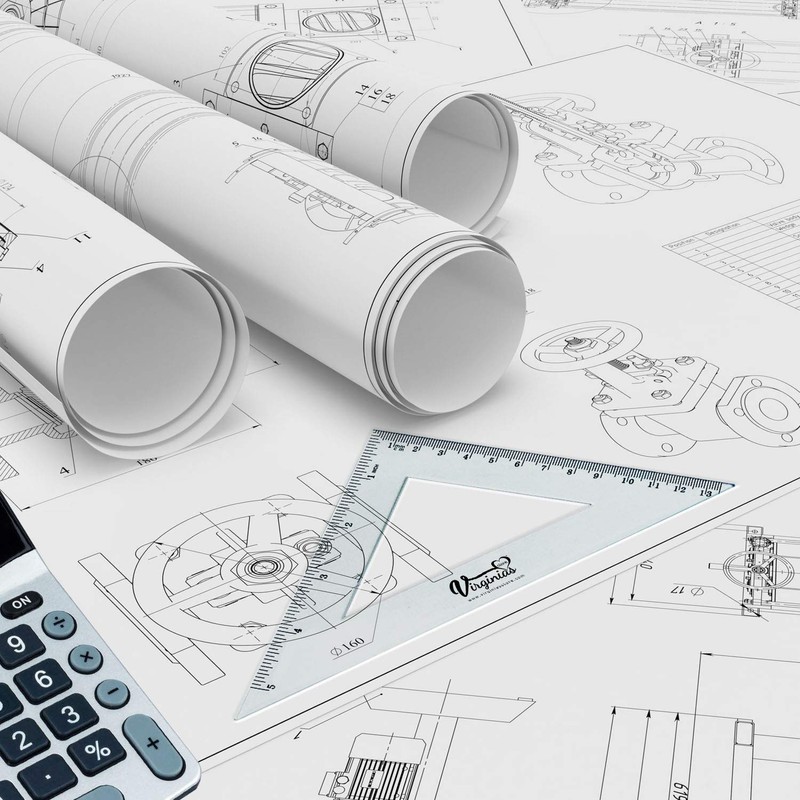 Virginia's Store 5 inch/13cm 90 Set-Squares Pack of 24, Crystal