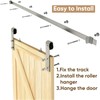 JUBEST 6 FT Brushed Nickel Sliding Barn Door Hardware Kit