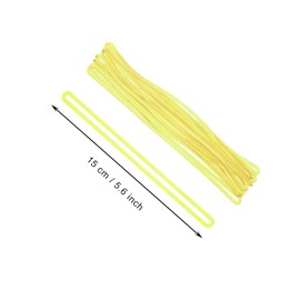 Mini Skater 5.5 Inch Plastic Travel Luggage Name Tag Loop Straps for Bag Tags ID Card Badge Holders, 20Pack (Yellow)