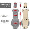 BEITK 2 Pack Leather Front Seat Covers, Universal Sideless Car