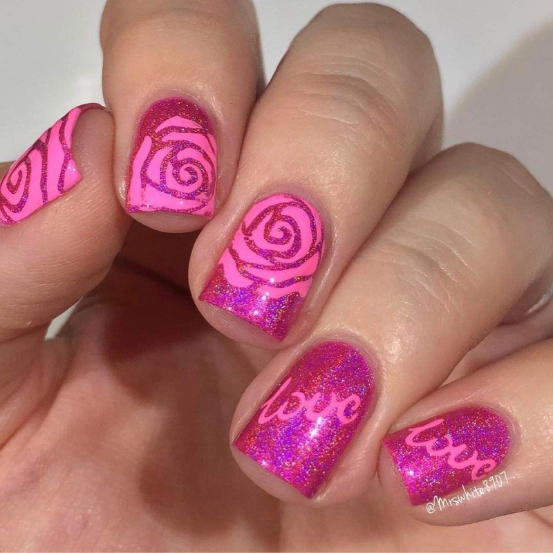 Whats Up Nails - Rose Petals Nail Stencils Stickers Vinyls