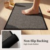 YIHOUSE Thin Bath Mat Black Bathroom Rugs Sets 2 Pieces,