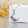 SIMONLY Sterling Silver Birth Month Flower Necklace for Women Gothic