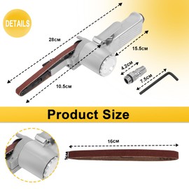 Mini Handheld Air Belt Sander,Industrial Pneumatic Tools Mini Belt Grinder with Sanding Belts (Grit 60 80 120),for Spot Welding Parts Grinding, Burr Removal & Chamfering