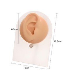 Vogem Piercing Practice Model Fake Ear Shape for Jewelry Display Safety Piercing Tool for Beginners Piercer Teaching, Silica Gel