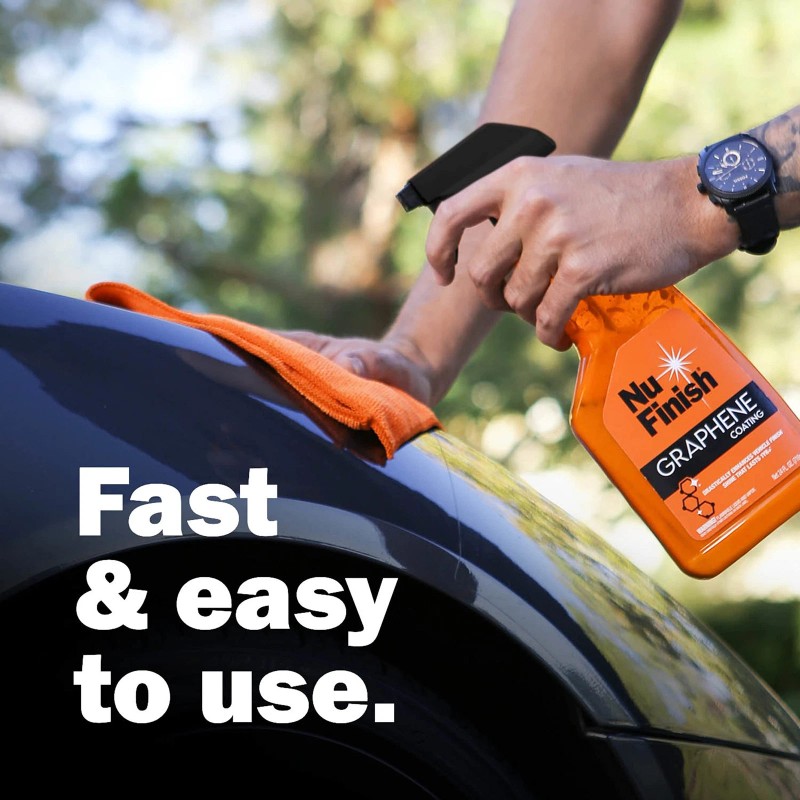 Nu Finish Graphene Coating Spray and Microfiber Towel Car Care