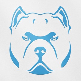 Transparent Decal Stickers Of American Bully Icon Dog Head (Azure Blue) Premium Waterproof Vinyl Decal Stickers For Laptop Phone Accessory Helmet Car Window Mug Tuber Cup Door W USCSKUS881462BE090622