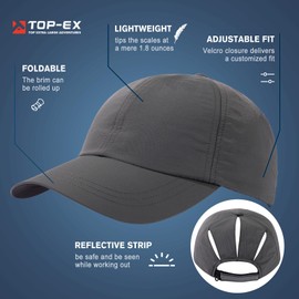 Womens Baseball Cap High Ponytail Messy Bun Running Golf Sun Hat S/M UV Protection Sunhat Summer Hiking Safari Outdoor Fishing SPF 50 Dark Grey