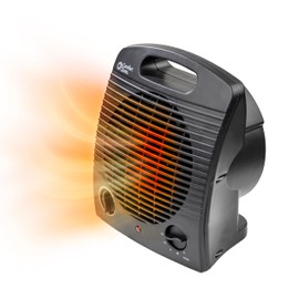 Comfort Zone Indoor Space Heater, Portable, Fan Forced, Electric, Adjustable Thermostat, Overheat Sensor, Safety Tip-Over Switch, & Stay Cool Housing, Ideal for Home, Bedroom, Office, 1,500W, CZ35EBK