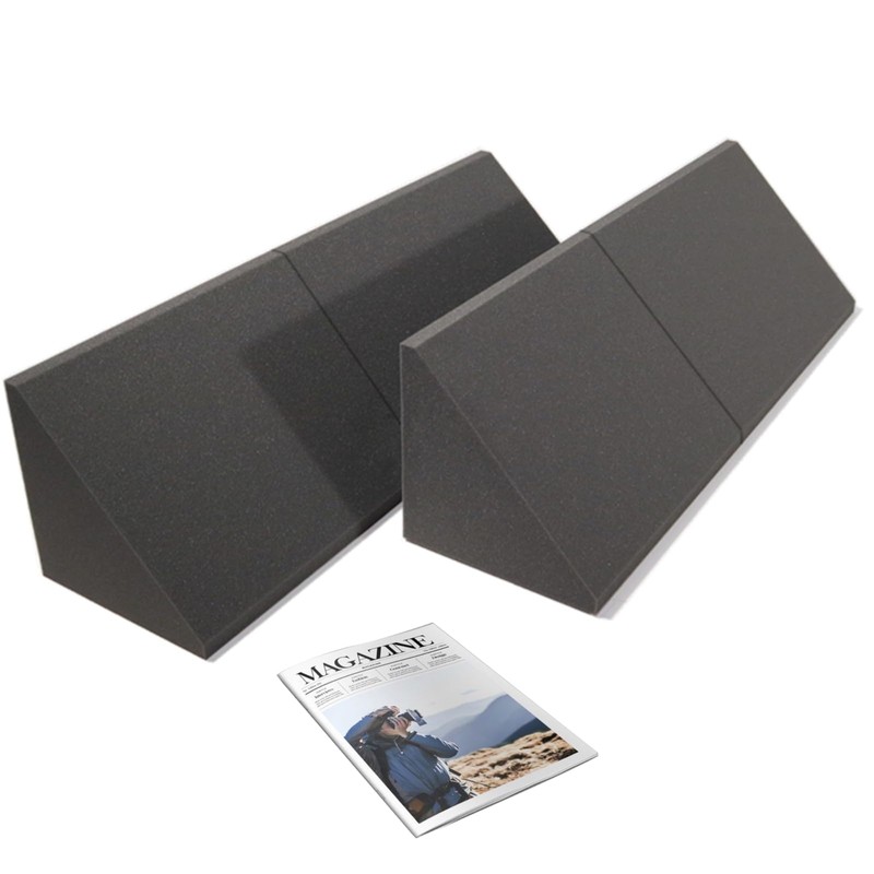 Large Bass Trap Acoustic Foam Corner, 4 Pack Delta Bass