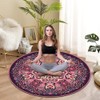 Knsbk Large Round Yoga Mat 4.6’ x 3.5mm for Exercise