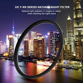 JJC 52 mm Natural Night Lens Filter, Night Sky Light Pollution Reduction Filter with Anti-Reflective Multi Coating for Canon EF-S 24 mm f2.8 Fuji XC 15-45 mm f3.5-5.6 Lens, Without Colour Cast