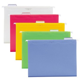 Lihit Lab G1641-3 Hanging Folders, Pack of 5, Red