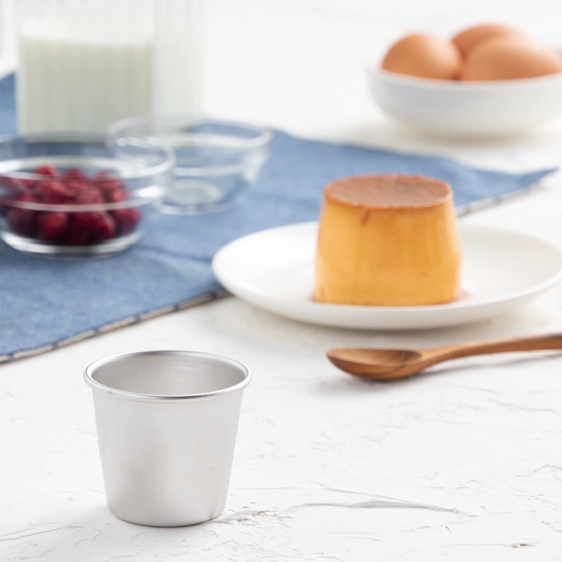 Endoshoji WPL07004 Commercial Pudding Cup, Extra Large, 18-8 Stainless Steel,