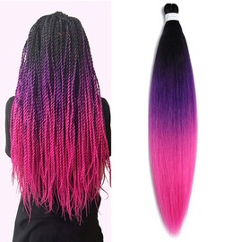 BALINGHAIR Braiding Hair Pre-Stretched High Temperature Synthetic Fiber Braid Hair Extensions (C11-1Pack)