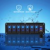 7 Gang Waterproof Marine Boat Rocker Switch Aluminum Panel, DC