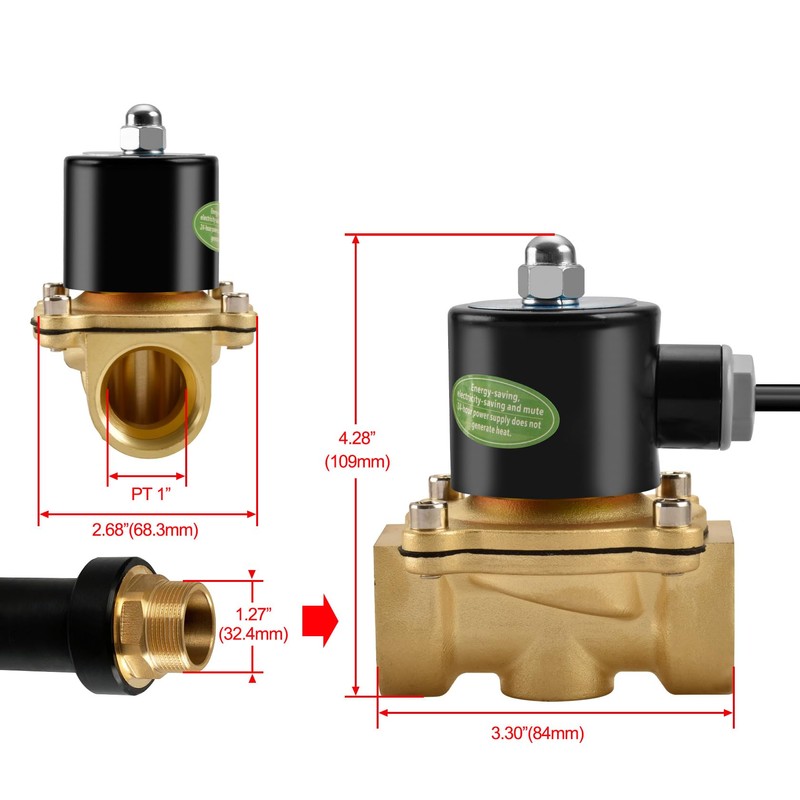 Heschen Brass Electric Solenoid Valve 2W-250-25J 1 Inch AC220V Direct