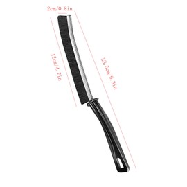 Heavy Duty Crevice Cleaning Brush, Hard Bristle Crevice Cleaning Brush Dead Corners Multifunctional Gap Scrub Brush, Window Groove Cleaning Brush All-Around Cleaning Tool (5 Pack Black)