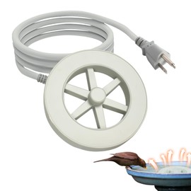 Bird Bath Heater,Birdbath Heater for Winter Outdoors, 70 Watts Pond De-icer, Full-Covered Aluminum Water Heater Thermostatically Controlled Auto Shut Off Function for Patio Yard and Lawn Cream
