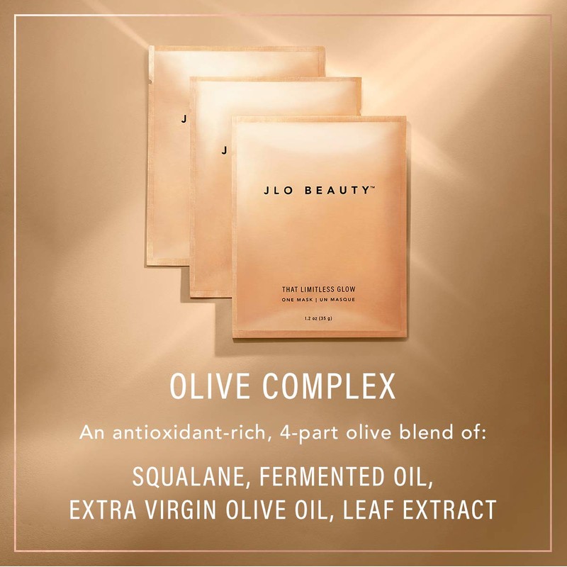 JLO BEAUTY Face Mask, 2-Piece Hydrating Sheet Mask with Glow