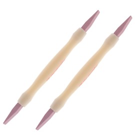 FRCOLOR Professional Manicure Kit 2 Pcs Double-ended Stick Nail Scrub Buffer for Nail Shine