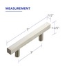 10 Pack 5 Inch Brushed Nickel Cabinet Handles, Square Kitchen
