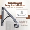 Kojem Wall Mount Handrails for Outdoor Steps, Metal Wrought Iron
