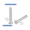 sourcing map 10Set M4x25mm 304 Stainless Steel Cylindrical Shaft Snap