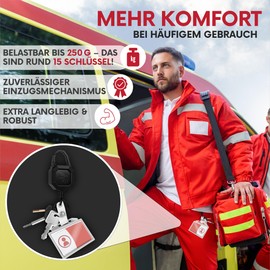 Pack of 2 Heavy Duty Retractable Keychains, Heavy Duty Retractable ID Badge Holder, Durable Lanyard with Yo-yo Function, Strong Key Holder, Practical Keychain with Carabiner