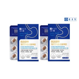 Chong Kun Dang stomach health Helicobacter pylori gastric mucosa protection Spanish licorice extract 30 tablets 2 / 종근당 위건강 헬리코박터균 위점막보호 스페인감초추출물 30정 2개