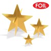 Beistle, 9 Piece 3-D Foil Star Centerpieces, 3" - 8"