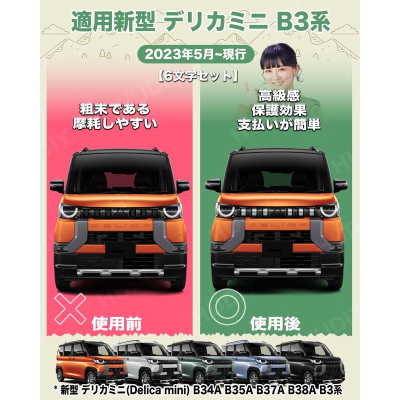 HUDIY Mitsubishi Delica Mini Front Grille Garnish (May 2023 ~