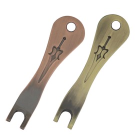 Piutouyar 2 Pack Guitar Bridge Pins Puller, Bronze Acoustic Guitar Pegs Remover Extractor, Metal Guitar Knob Puller Tool for Ukulele