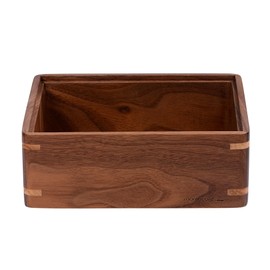 Normcore Compact Storage Box, Walnut Small Storage Box, Mortise and Tenon Structure Box, Store Espresso Machine Accessories, Compatible Compact Tamping Station, Genuine American Walnut Wood