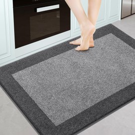 DOMUSTEX Machine Washable Kitchen Rug 32" x 48", Non Slip Indoor Door Rug, Absorbent Entrance Runner Rug for Bedroom, Hallway, Bathroom, Floor