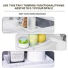 XINSUO Bathroom Tray, Decorative Tray, Dressing Table Tray (White Marble,