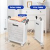 Collapsible Laundry Baskets, Laundry Basket with Wheels, Large Rolling Laundry