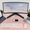 Wireless Keyboard and Mouse Combo Pure Color Retro 2.4G Wireless