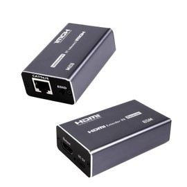 Zecamin HDMI Extender 4K, su Ethernet CAT5 CAT6 CAT7, estende fino a 65 metri (213 piedi), trasmettitore e ricevitore HDMI 4K@30Hz 1080P@60Hz Full HD con funzione EDID.