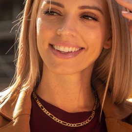 LIFETIME JEWELRY Beveled Figaro Chain Necklaces for Women and Men 24k Real Gold Plated  (6.5mm, 8mm, 9.5mm & 11mm) (20 inches, 6.5mm, Gold)