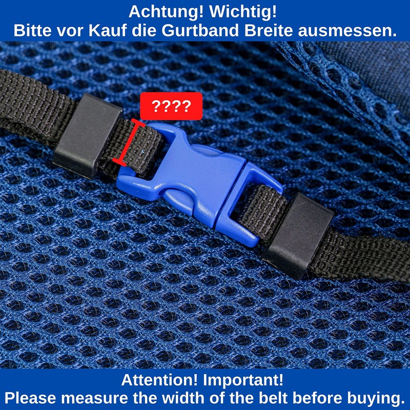 Small Buckles for 10 mm Wide Webbing Straps, 56 Pieces,