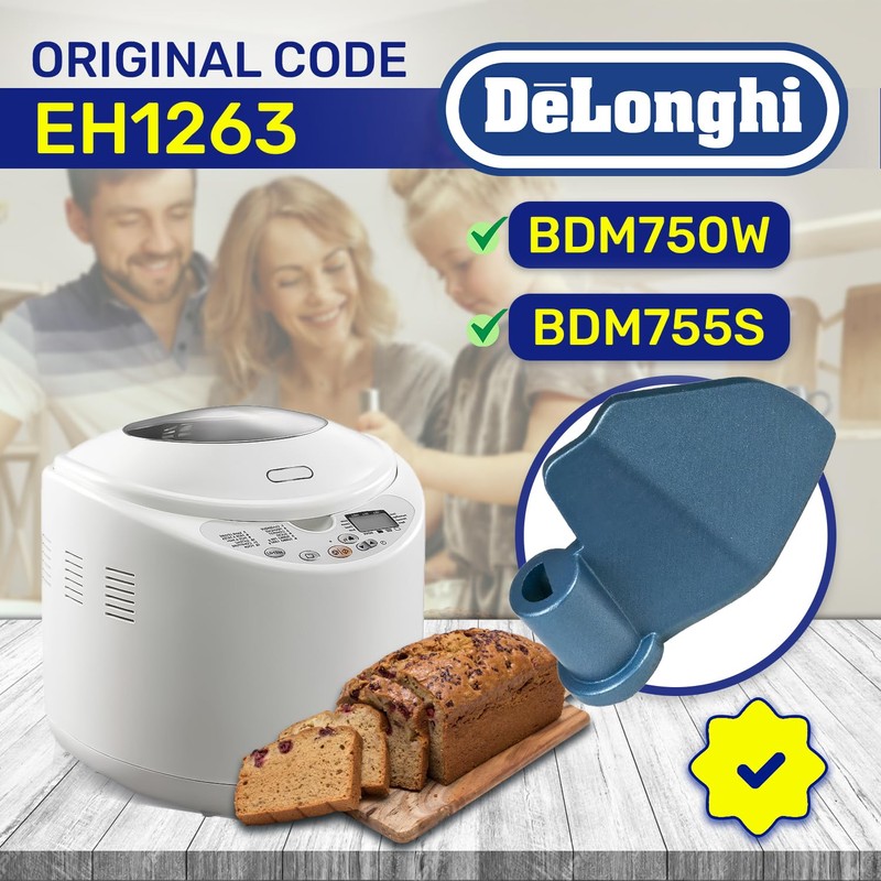 Breadmaker Paddle with the Original Code EH1263 for DeLonghi BDM750W